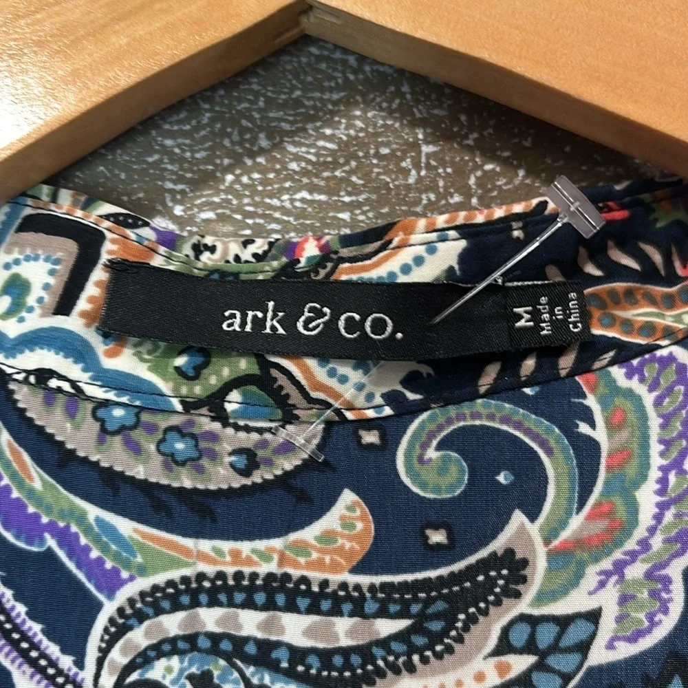Ark & Co Paisley Open back tank sundress size M - Picture 5 of 11